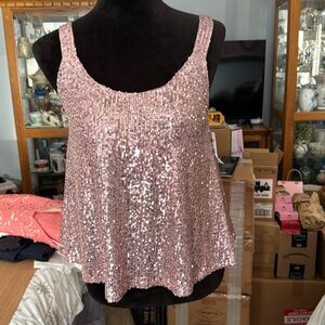 Pink sequin top
